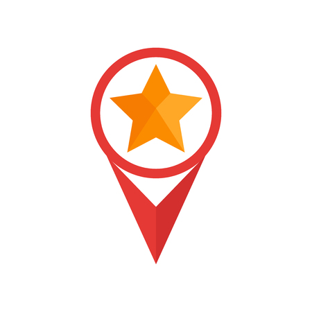 Pin icon vector isolated on white background for your web and mobile app design, Pin logo conceptのイラスト素材