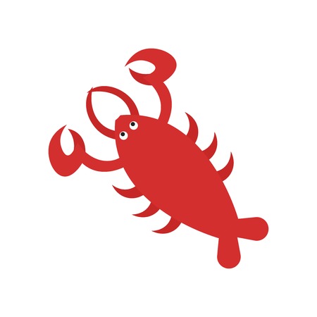 Lobster icon vector isolated on white background for your web and mobile app design, Lobster logo conceptのイラスト素材
