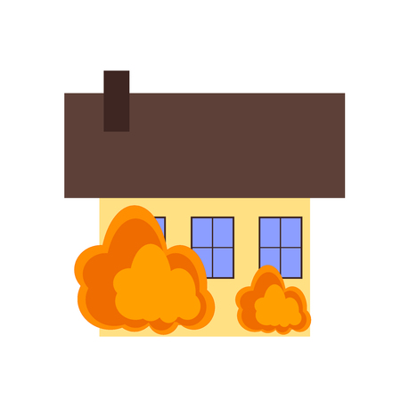 Burning house icon vector isolated on white background for your web and mobile app design, Burning house logo conceptのイラスト素材