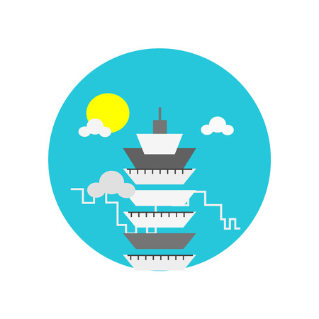 Taipei 101 icon vector isolated on white background for your web and mobile app design, Taipei 101 logo conceptのイラスト素材