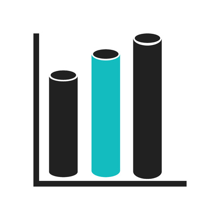3d data analytics bars graphic icon vector isolated on white background for your web and mobile app design, 3d data analytics bars graphic logo conceptのイラスト素材