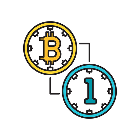 Bitcoin icon vector isolated on white background for your web and mobile app design, Bitcoin logo conceptのイラスト素材