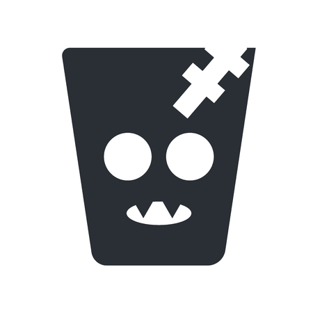 Zombie icon vector isolated on white background for your web and mobile app design, Zombie logo conceptのイラスト素材