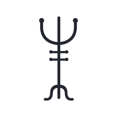 Hanger icon vector isolated on white background for your web and mobile app design, Hanger logo conceptのイラスト素材