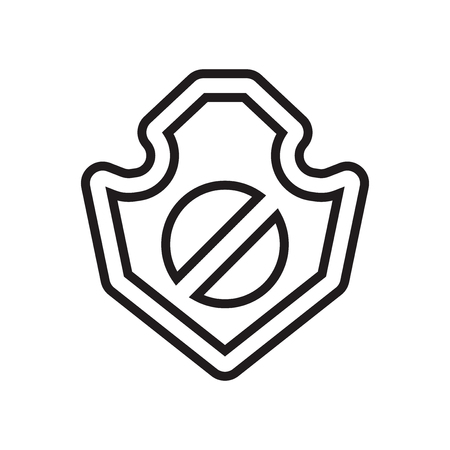 Shield icon vector isolated on white background for your web and mobile app design, Shield logo conceptのイラスト素材