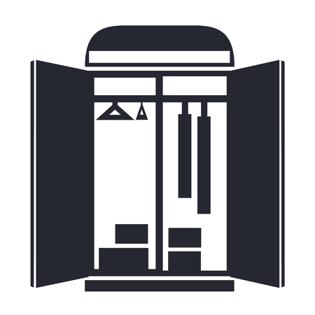 Wardrobe icon vector isolated on white background for your web and mobile app design, Wardrobe logo conceptのイラスト素材