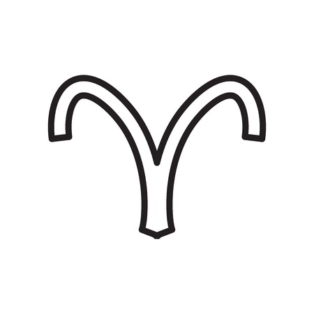 Aries icon vector isolated on white background for your web and mobile app design, Aries logo conceptのイラスト素材