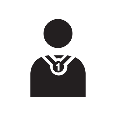 Winner medal icon vector isolated on white background for your web and mobile app design, Winner medal logo conceptのイラスト素材