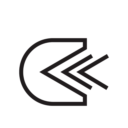 Left arrow icon vector isolated on white background for your web and mobile app design, Left arrow logo conceptのイラスト素材