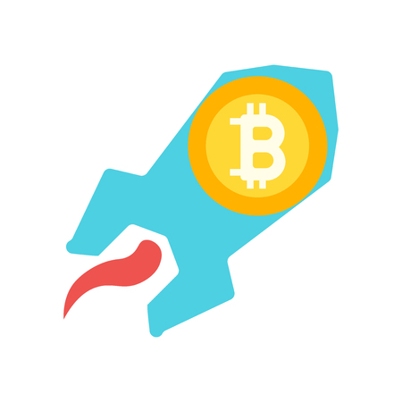 Bitcoin icon vector isolated on white background for your web and mobile app design, Bitcoin logo conceptのイラスト素材