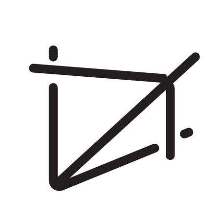 Crop button icon vector isolated on white background for your web and mobile app design, Crop button logo conceptのイラスト素材