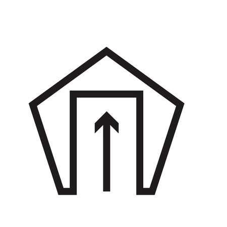 Up arrow icon vector isolated on white background for your web and mobile app design, Up arrow logo conceptのイラスト素材