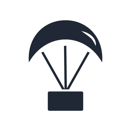 Parachute icon vector isolated on white background for your web and mobile app design, Parachute logo conceptのイラスト素材