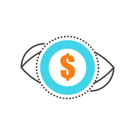 Vision icon vector isolated on white background for your web and mobile app design, Vision logo conceptのイラスト素材