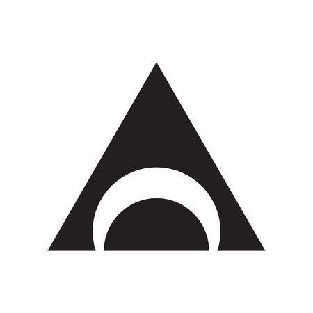 Triangle icon vector isolated on white background for your web and mobile app design, Triangle logo conceptのイラスト素材