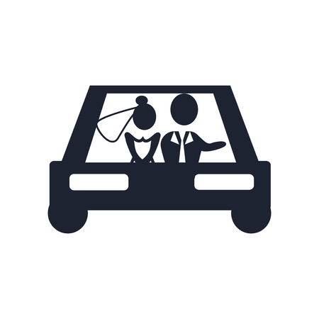 Newlyweds icon vector isolated on white background for your web and mobile app design, Newlyweds logo conceptのイラスト素材