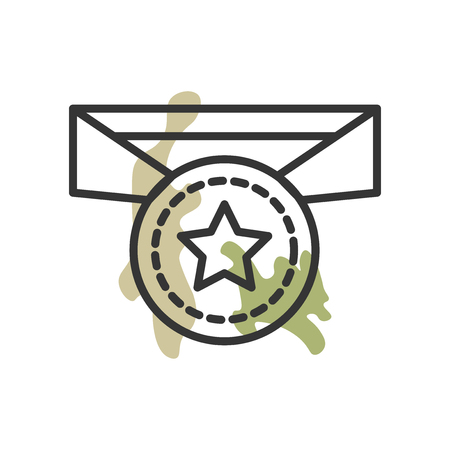 Medal icon vector isolated on white background for your web and mobile app design, Medal logo conceptのイラスト素材