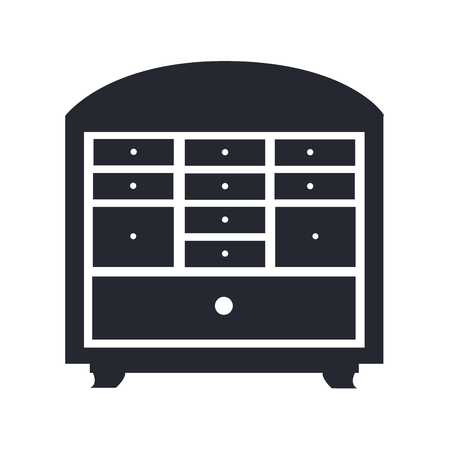 Chest of drawers icon vector isolated on white background for your web and mobile app design, Chest of drawers logo conceptのイラスト素材