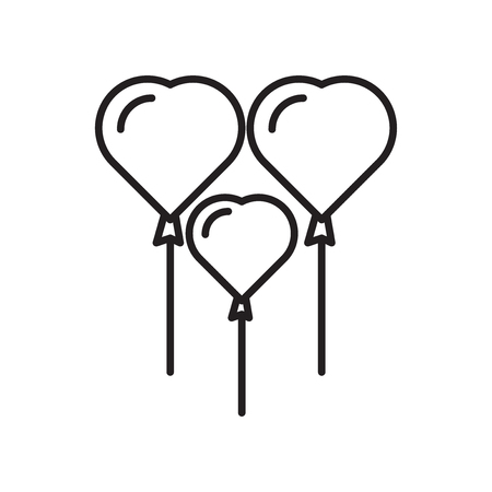 Balloons icon vector isolated on white background for your web and mobile app design, Balloons logo conceptのイラスト素材