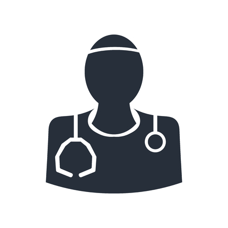 Doctor icon vector isolated on white background for your web and mobile app design, Doctor logo conceptのイラスト素材