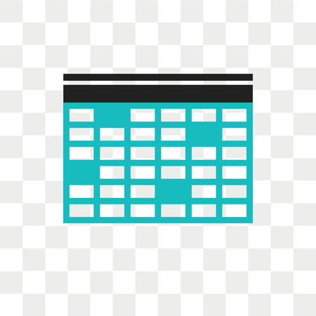 Table for data vector icon isolated on transparent background, Table for data logo conceptのイラスト素材