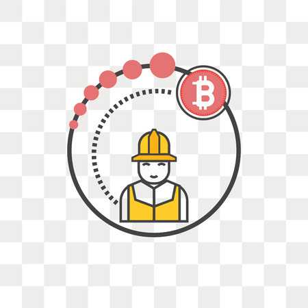 Bitcoin vector icon isolated on transparent background, Bitcoin logo conceptのイラスト素材