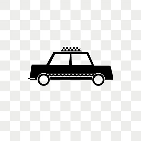 Cab vector icon isolated on transparent background, Cab logo conceptのイラスト素材