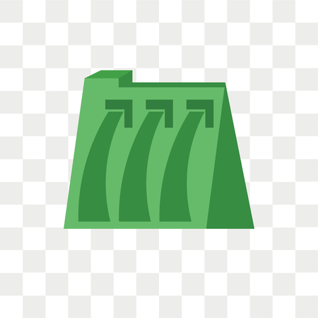 Hydro power vector icon isolated on transparent background, Hydro power logo conceptのイラスト素材