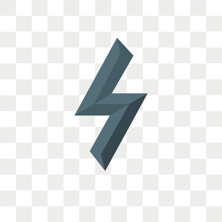 Bolt vector icon isolated on transparent background, Bolt logo conceptのイラスト素材