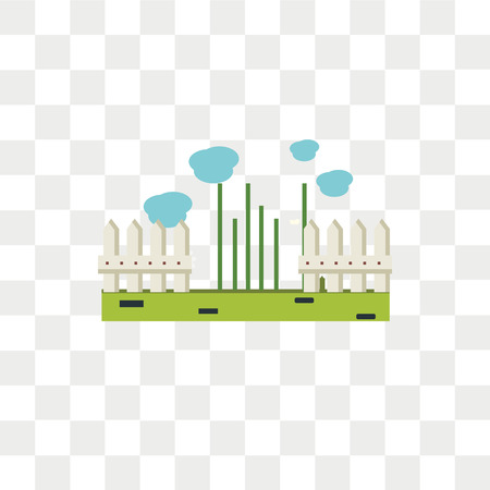 Fence vector icon isolated on transparent background, Fence logo conceptのイラスト素材