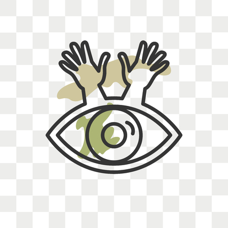 Eye vector icon isolated on transparent background, Eye logo conceptのイラスト素材