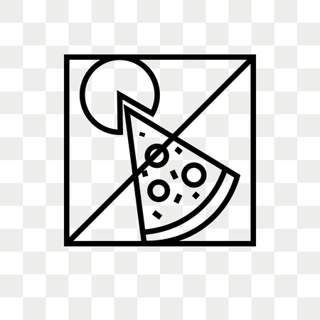 Pizza vector icon isolated on transparent background, Pizza logo conceptのイラスト素材