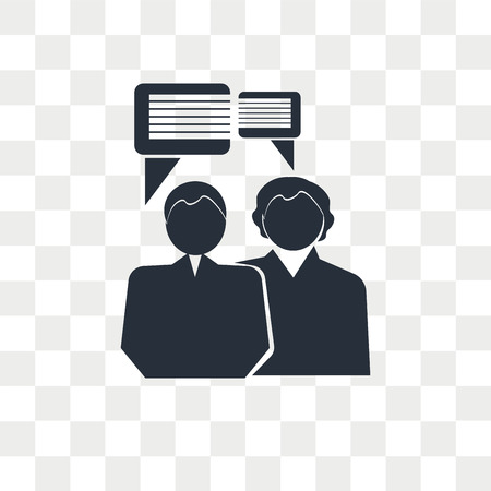 Conversation vector icon isolated on transparent background, Conversation logo conceptのイラスト素材