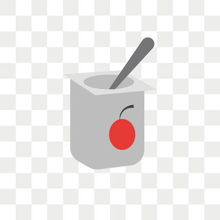 Yogurt vector icon isolated on transparent background, Yogurt logo conceptのイラスト素材