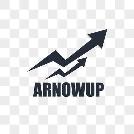 arrowup vector icon isolated on transparent background, arrowup logo conceptのイラスト素材