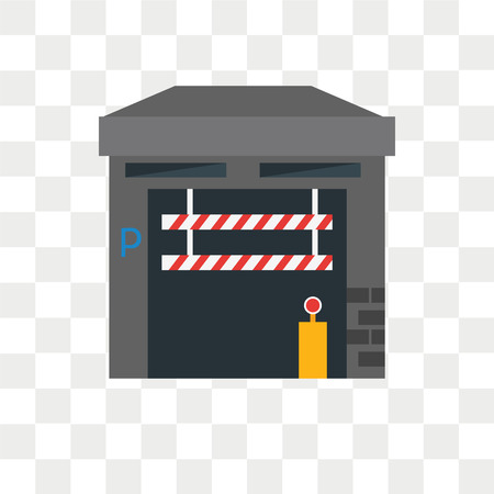 Parking vector icon isolated on transparent background, Parking logo conceptのイラスト素材