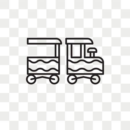 Train vector icon isolated on transparent background, Train logo conceptのイラスト素材