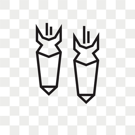 Bombs vector icon isolated on transparent background, Bombs logo conceptのイラスト素材