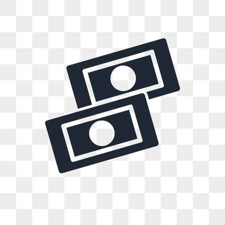 Money vector icon isolated on transparent background, Money logo conceptのイラスト素材