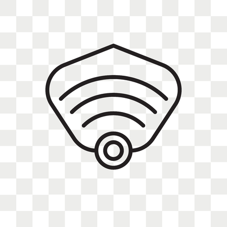 Wifi vector icon isolated on transparent background, Wifi logo conceptのイラスト素材