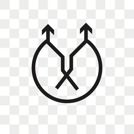 Up arrow vector icon isolated on transparent background, Up arrow logo conceptのイラスト素材