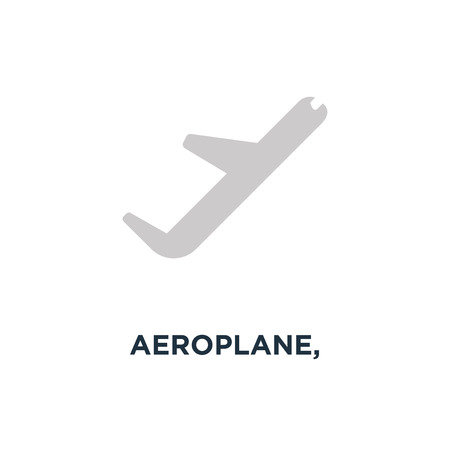 aeroplane, airplane, travel icon. airline flight concept symbol design, vector illustrationのイラスト素材