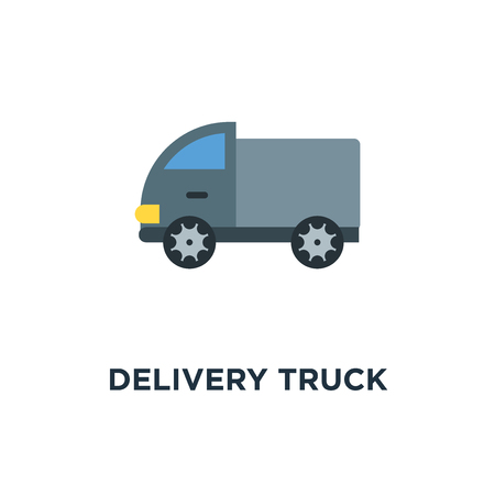 delivery truck icon. shipping concept symbol design, free delivery sign vector illustrationのイラスト素材