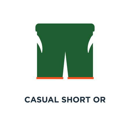 casual short or pants icon. clothing fashion wear template concept symbol design, vector illustrationのイラスト素材