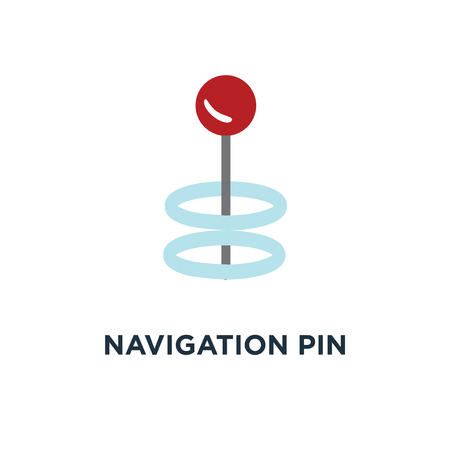 navigation pin icon, symbol of map location conceptのイラスト素材