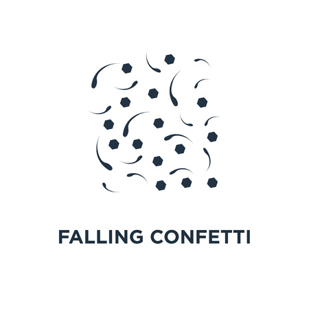 falling confetti pattern icon. abstract background concept symbol design, minimalist festive decoration, celebration backdrop vector illustrationのイラスト素材