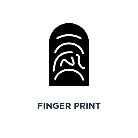 Finger print icon. Simple element illustration. Finger print concept symbol design, vector logo illustration. Can be used for web and mobile.のイラスト素材