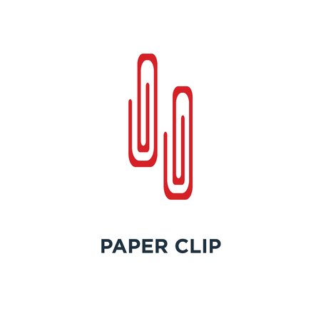 paper clip sign . clip icon. document attachment. office concept symbol design, vector illustrationのイラスト素材