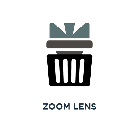 zoom lens icon. autofocus concept symbol design, digital photo camera, image concept vector illustrationのイラスト素材