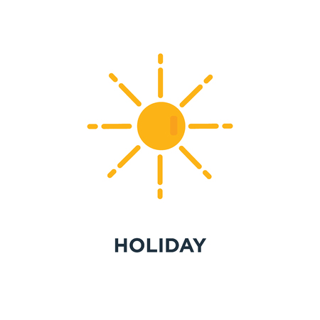 Sun icon with holiday conceptのイラスト素材